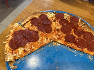 i wish it had a thicker crust   at Domino's Pizza in Benidorm