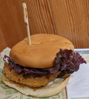 Classic CluckWich (no tomato) at Next Level Clucker - Hawthorne in Portland