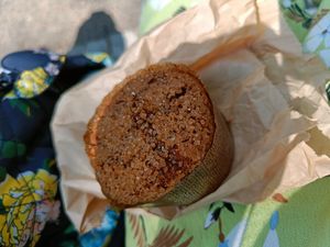 Vegan lemon raspberry muffin at Pavement Coffeehouse - Newbury in Boston
