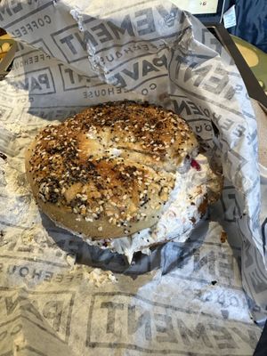 YUMMY VEGGIE TOFU CREAM CHEESE  at Pavement Coffeehouse - Newbury in Boston