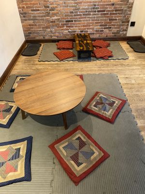 Love the seating at Roji Tea Lounge in Syracuse