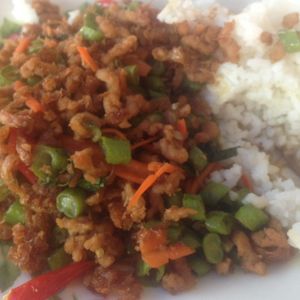 catfish curry fry with rice at Nong J - ร้านน้องเจ in Phuket