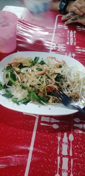 Pad Thai, 55 baht, very yummy! at Nong J - ร้านน้องเจ in Phuket
