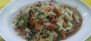 Fried streaky pork with ginger at Nong J - ร้านน้องเจ in Phuket