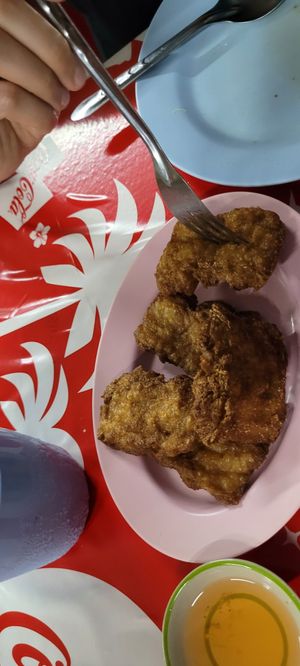 Fried chicken at Nong J - ร้านน้องเจ in Phuket
