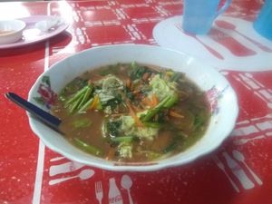 Green soup with "duck" at Nong J - ร้านน้องเจ in Phuket