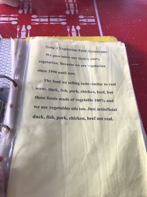 Great reassuring message at Nong J - ร้านน้องเจ in Phuket