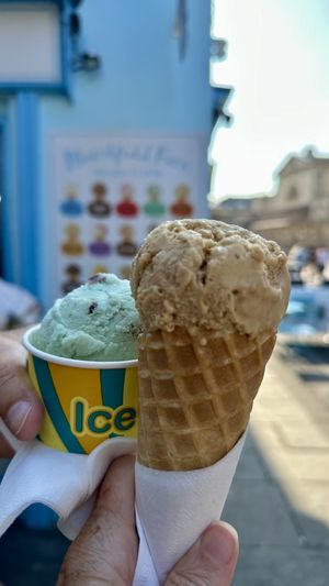 Vegan mint chocolate chip and salted caramell  at Sunny & Sunshine in Bath