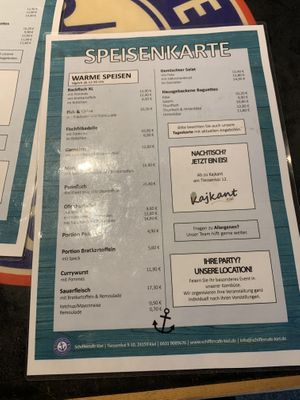 Menu   at Schiffercafe Kiel in Kiel