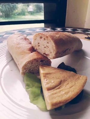 Baguettes, egg and dairy-free with cashew cheese at Auntie Moon's Tea Shop - Maybe closed in Nakhon Si Thammarat