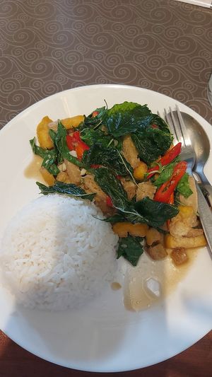 Pad kaprow at Kin & Koff Café in Bangkok