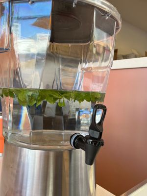Mint water at Hey Sunshine Kitchen in Culver City