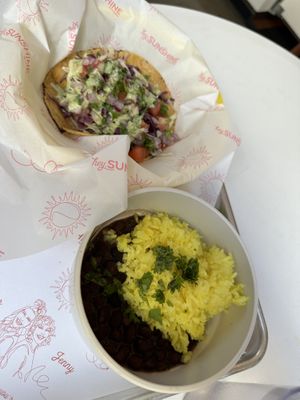 Baja fish taco combo  at Hey Sunshine Kitchen in Culver City