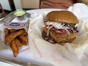 Chickpea Burger  at Hey Sunshine Kitchen in Culver City