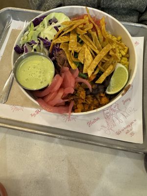 Fiesta carnitas bowl  at Hey Sunshine Kitchen in Culver City