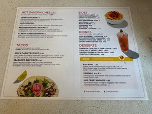 Menu at Hey Sunshine Kitchen in Culver City