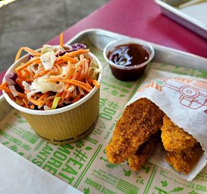 Nashville Fire Tenderclucks with Coleslaw at Next Level Clucker - East Bay in Concord