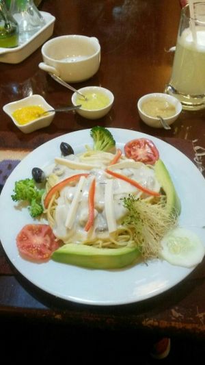 spaghetti yummy  at Shaman Restaurant in Cusco