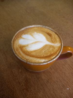 Coconut latte at Brad & Dills in Hertford