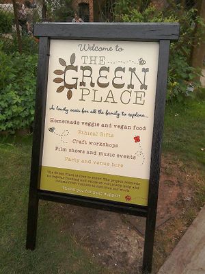 Board outside, photo from Facebook at The Green Place in Sileby