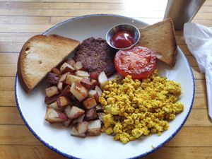 Country breakfast with tofu scramble. at The Butcher's Daughter - Nolita in New York City