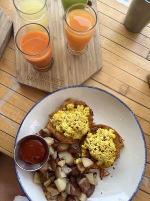 Crab cakes   at The Butcher's Daughter - Nolita in New York City