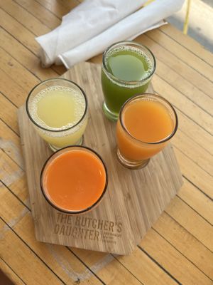 Juice flight   at The Butcher's Daughter - Nolita in New York City