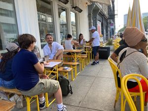 Outdoor seating at The Butcher's Daughter - Nolita in New York City