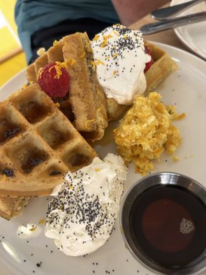 Poppyseed waffles  at The Butcher's Daughter - Nolita in New York City