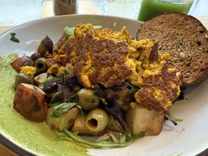 Mediterranean Breakfastt #Veganuary at The Butcher's Daughter - Nolita in New York City
