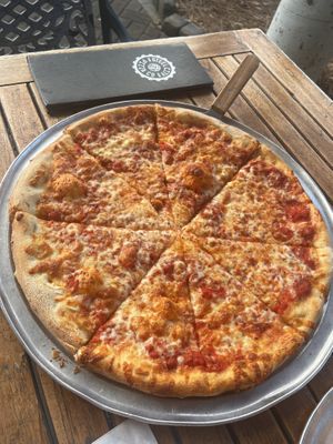 Vegan cheese pizza  at Steel City Pizza in Mount Pleasant