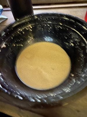 How much broth I was given  at Corner Yaki in Durham