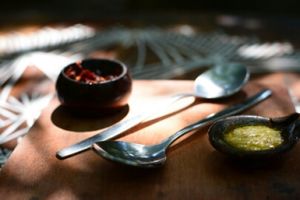 salsas at Restaurare in Tulum
