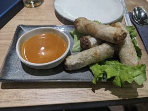 Vegan spring rolls at Asian Street in Chisinau