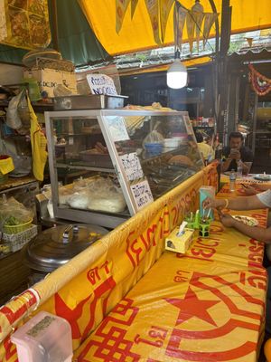 Sit down and enjoy !  at Vegan Thai Food Stalls in Bangkok