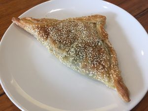 To-Feta Spinach Pastry at Crumbs Organic Bakehouse in Kensington