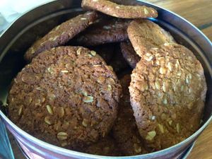 Anzac biccies at Crumbs Organic Bakehouse in Kensington
