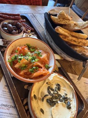 Vegan plate  at Browar Pod Zamkiem in Szczecin