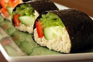 california roolls at The Courtyard Cafe in Biggleswade