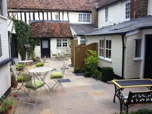 Courtyard Garden in the Summer at The Courtyard Cafe in Biggleswade