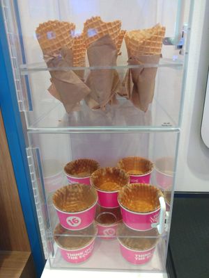 Vegan waffle cones and cups at 16 Handles  in Naples