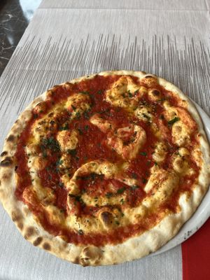 Pizza Marinara and Grilled Vegetables  at Il Beccafico in San Marino City