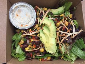Southwest salad with ranch dressing at Sunflower Cafe in Nashville