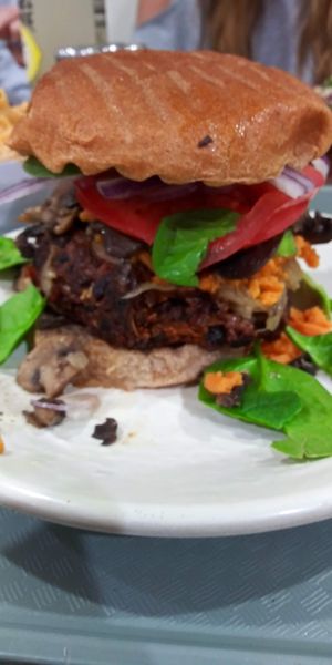 Veggie burger at Sunflower Cafe in Nashville