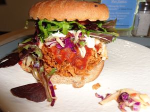 Traditional BBQ sandwich at Sunflower Cafe in Nashville