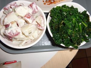 Potato salad and sesame kale at Sunflower Cafe in Nashville