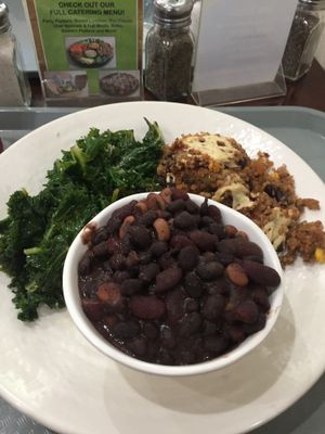 Kale, mixed beans, and quinoa bake at Sunflower Cafe in Nashville