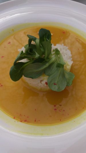 Lemon soup at VEG Deli in Warsaw