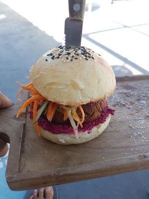 Falafel burger at Seaesta Komodo Hostel & Hotel in 