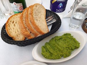 Bread; Parsley creamy salad €7.00 at Diporto in Milos
